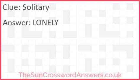 solitary crossword clue